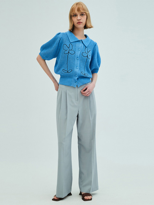 Summer two-tuck wide pants_Grey