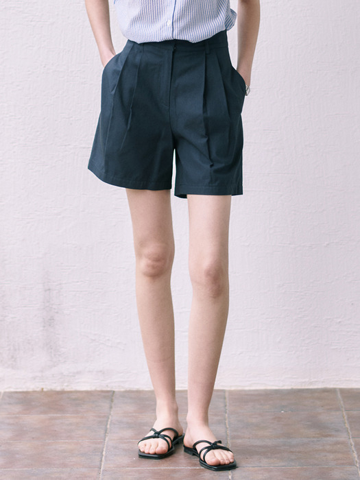 Cotton Pintuck Short Pants_3color