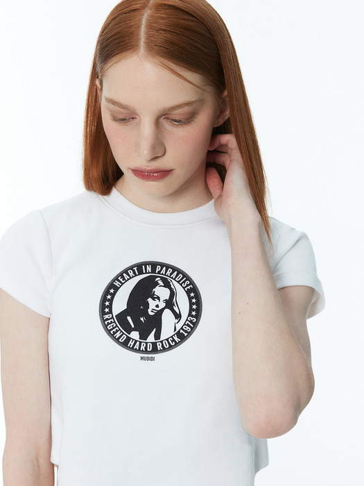 Hard rock crop t-shirt 003 White