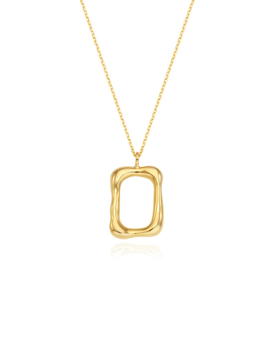 melting square necklace