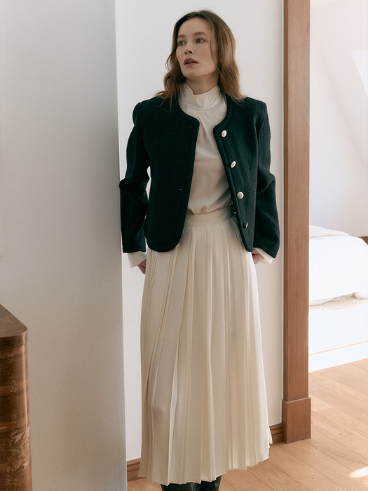 Pleated Maxi Skirt_2color