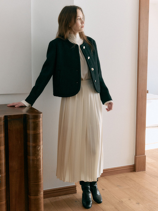 Pleated Maxi Skirt_2color