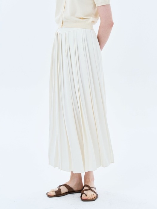 Pleated Maxi Skirt_2color