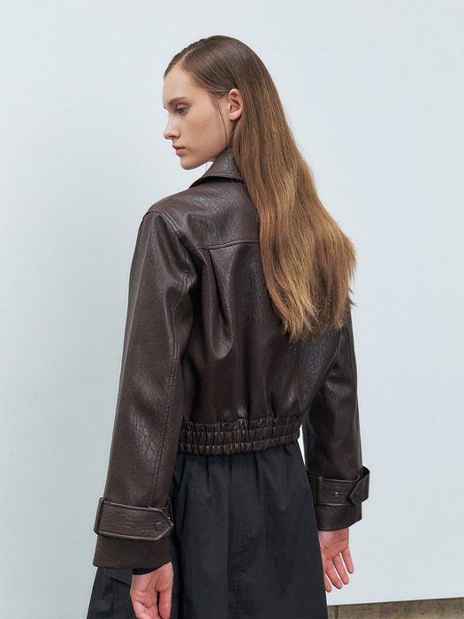 RTF FAUX LEATHER ZIP-UP JUMPER_2COLORS
