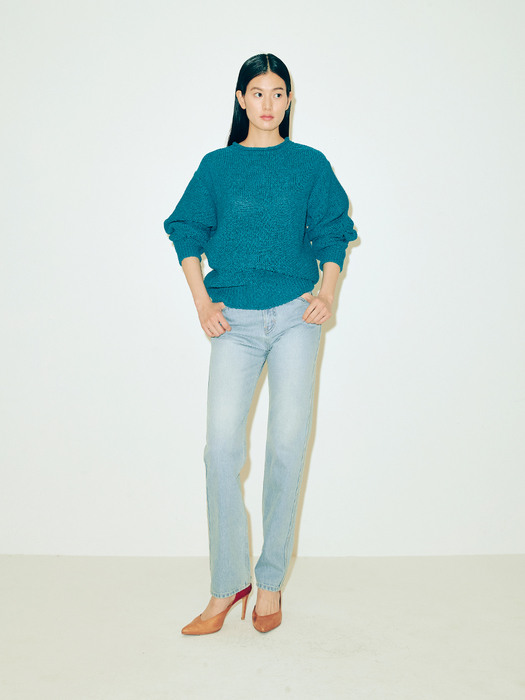 STRAW BOXY KNIT