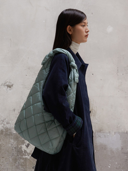 EMMA PADDING SHOULDER BAG_LIGHT GREEN