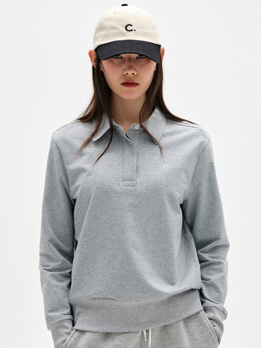 [23FW clove] Soft Polo Shirt (Melange Grey)