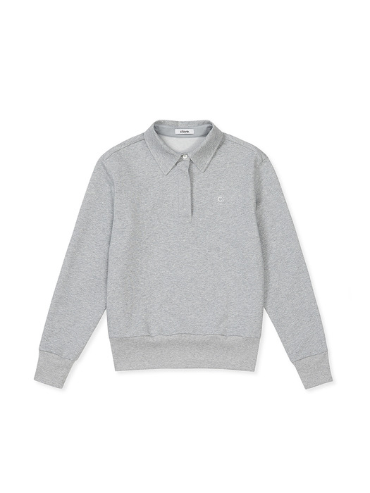 [23FW clove] Soft Polo Shirt (Melange Grey)