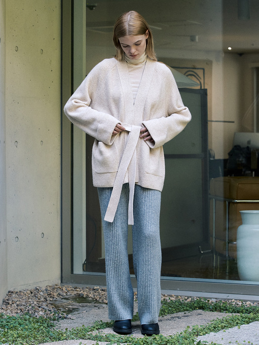 [Comfort] Oversized Belted Cardigan_2color