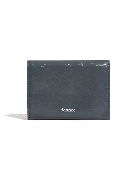 CRINKLE TRIANGLE TRIPLE WALLET D - DARK GREY