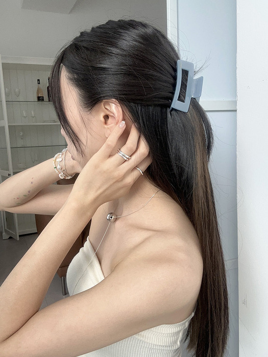 Daily satin hair clip (3color/ 2size)