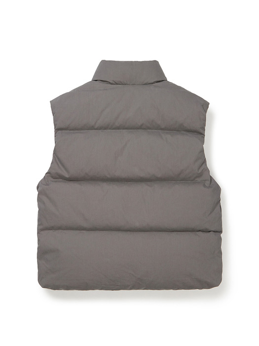 [23FW clove] Pocket Down Vest (Charcoal)