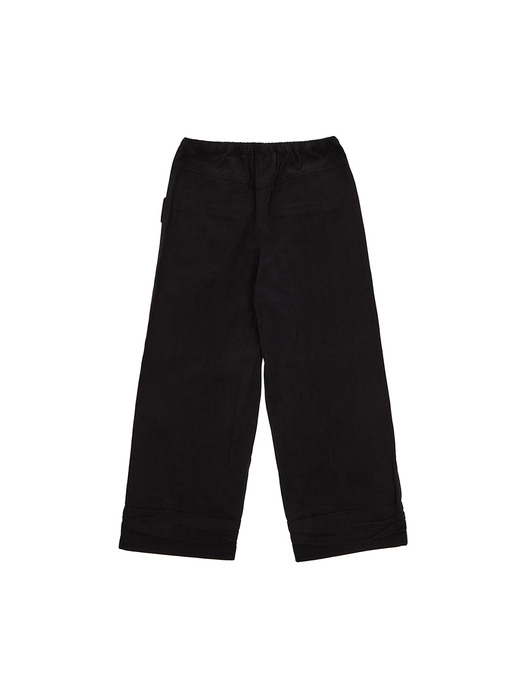 TURN UP BIG POCKET COTTON PANTS IN BLACK