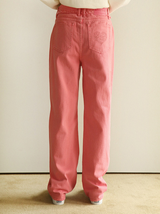 OVER-DYED PANTS [PINK]