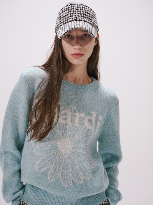 MOHAIR BLENDED KNIT PULLOVER_MINT IVORY