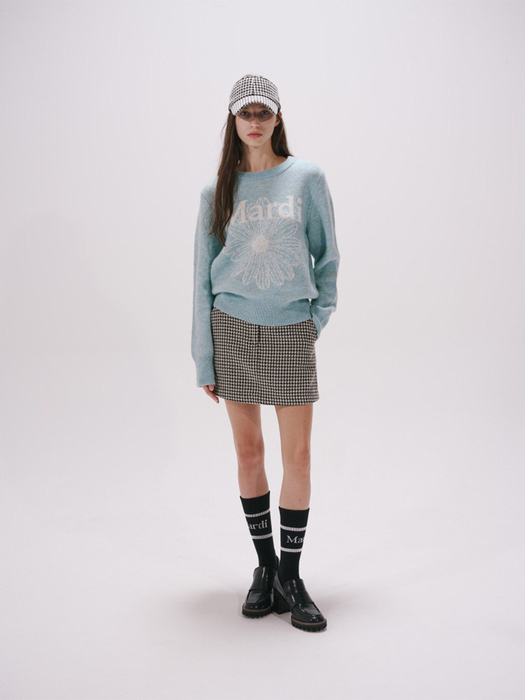 MOHAIR BLENDED KNIT PULLOVER_MINT IVORY