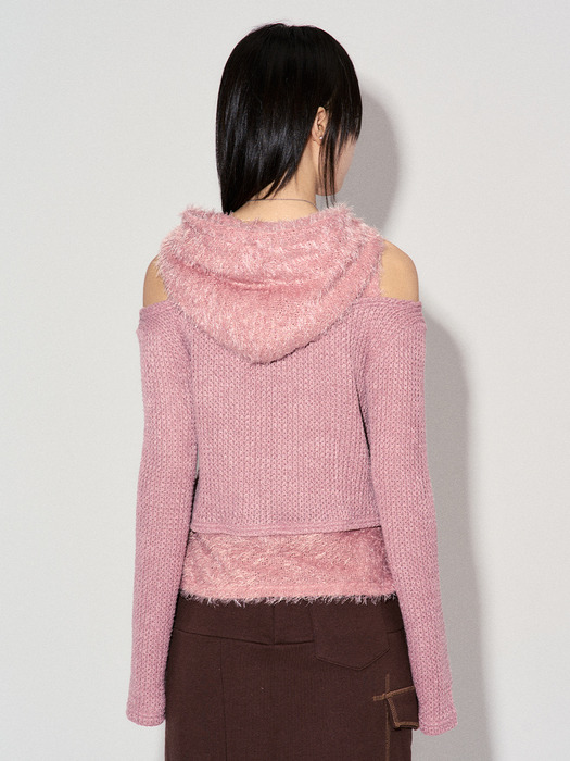 ROMILY CUT-OUT HOODIE_BABY PINK