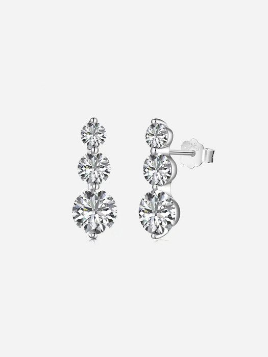 [Silver925] Pozsony Snow Earrings