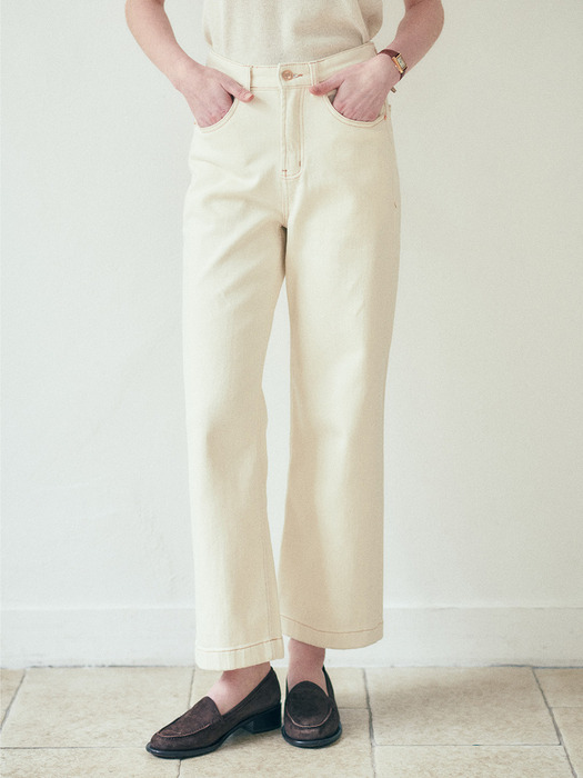 Basic Cream Pants_Cream