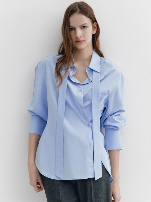 Tie Wrap Shirt BLUE