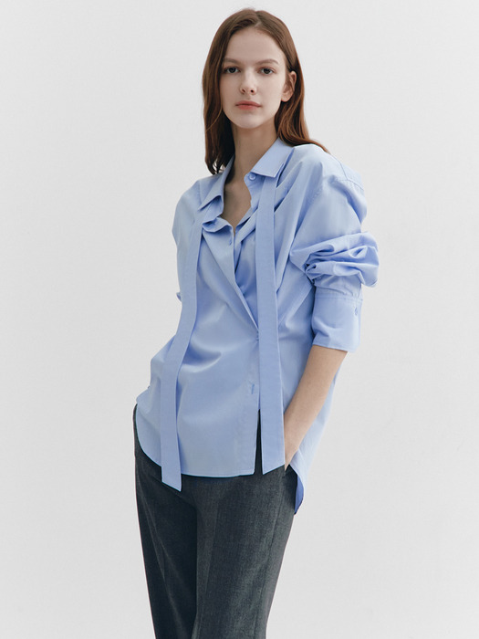 Tie Wrap Shirt BLUE