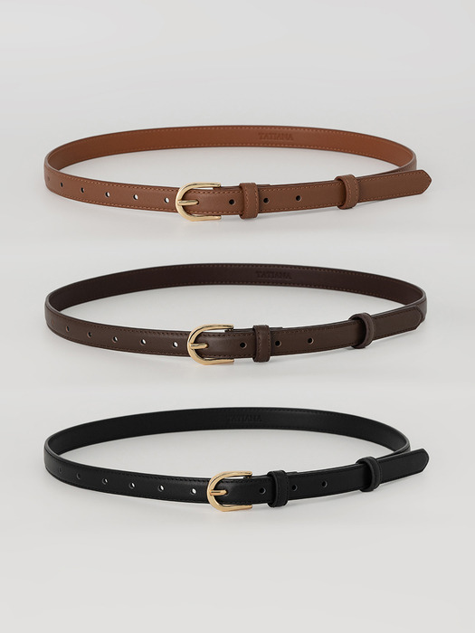 BT8038 클래식 라운드 가죽 벨트 18mm 3컬러