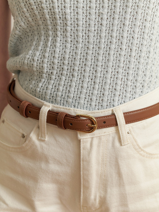 BT8038 클래식 라운드 가죽 벨트 18mm 3컬러