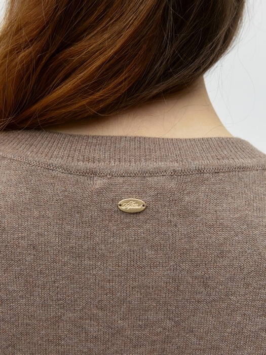 cotton cashmere cardigan - brown