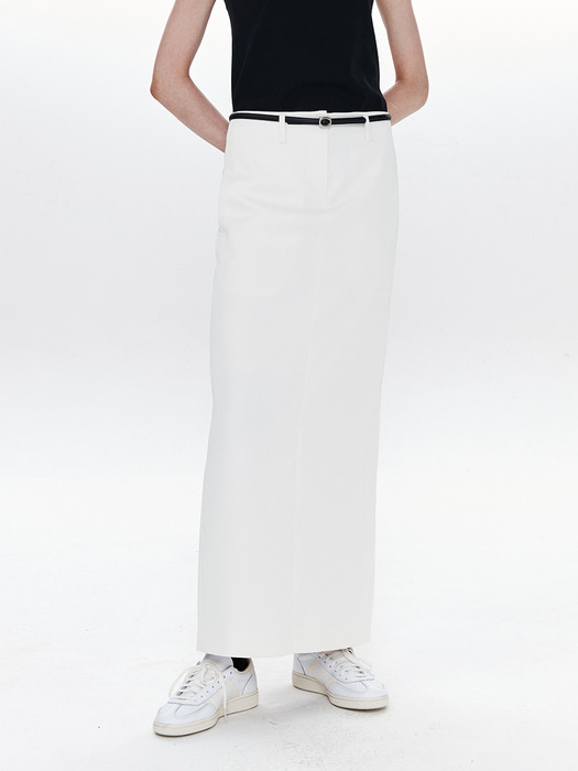 LOW RISE PENCIL SKIRT (IVORY)