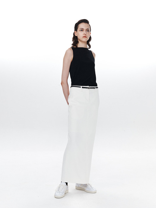 LOW RISE PENCIL SKIRT (IVORY)