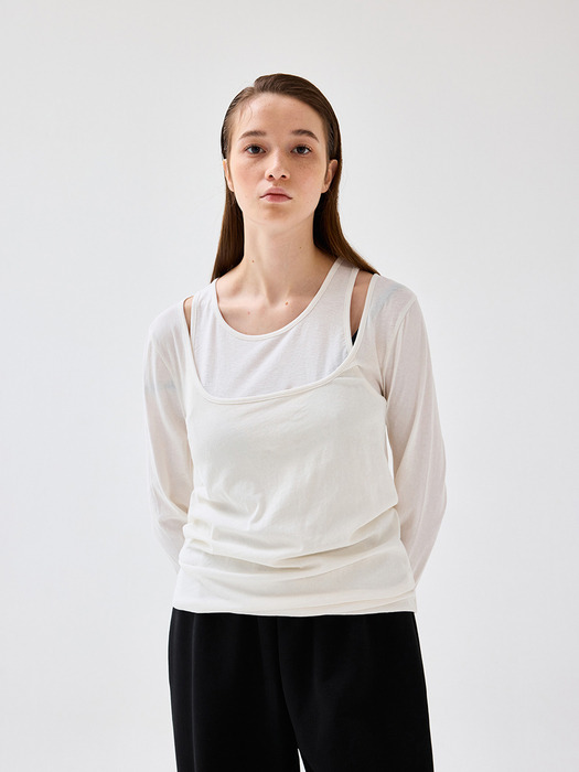 LAYER JERSEY TEE _ O/WH