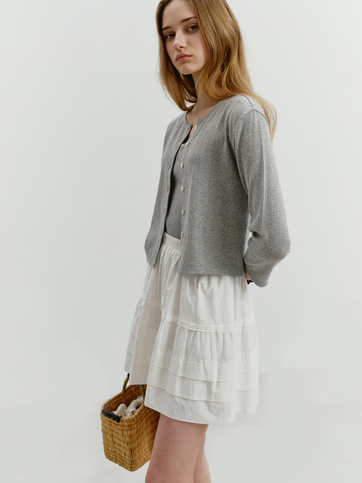 MINI FULL SKIRT IVORY_UDSK5B224IV
