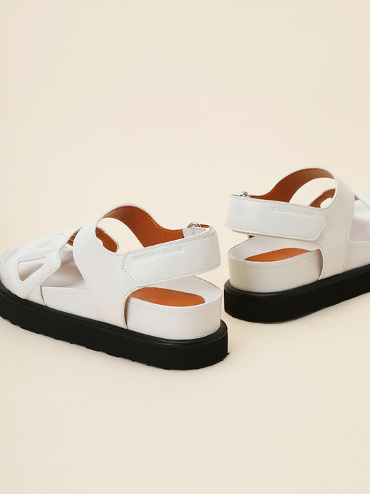 Summer polygon sandal(white)_DG2AM24005WHT