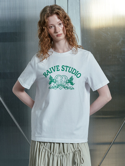 RAIVE STUDIO Angel Graphic T-shirt in White VW4ME054-01