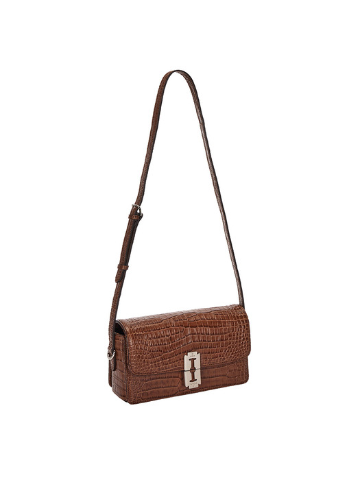 Occam Droit Shoulder Piccolo Croco (오캄 디롯트 숄더 피콜로) Burn Brown