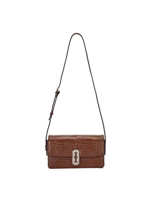 Occam Droit Shoulder Piccolo Croco (오캄 디롯트 숄더 피콜로) Burn Brown