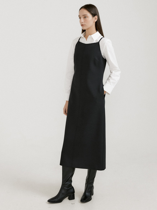 HAIM LONG SLEEVELESS OPS_BLACK