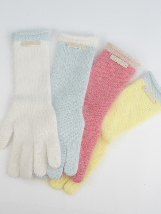 heritage Angora fingerhole long gloves 8clolors