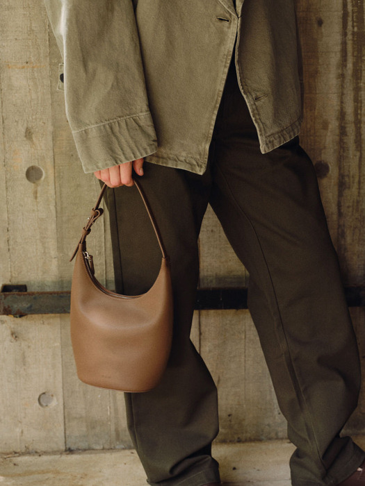 Mini Around hobo bag Brandy brown