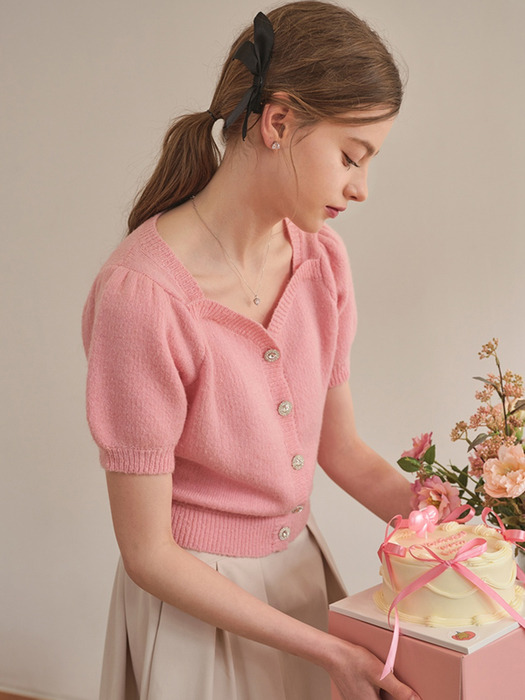 Lautre Jenny Heart Pink Knit pullover