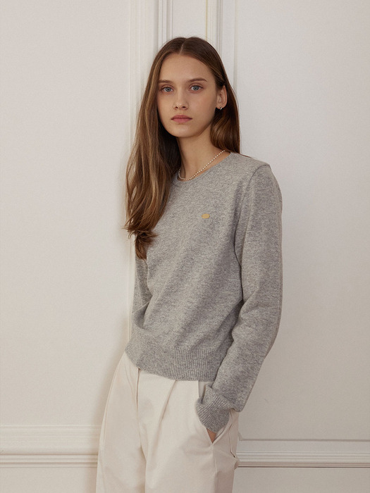 Essential Round Neck Knit - Grey