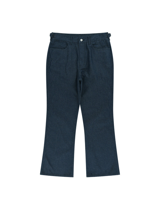 flare washed denim pants (indigo blue)