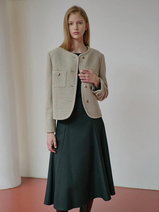 25FN high waist full skirt [BK]