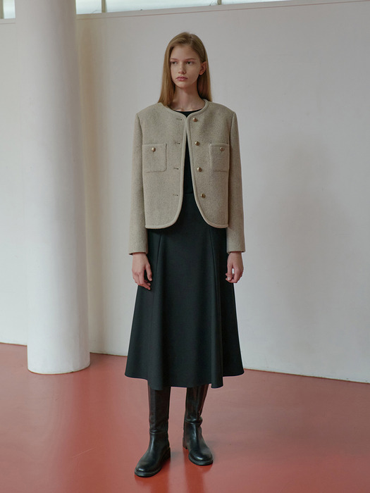 25FN high waist full skirt [BK]