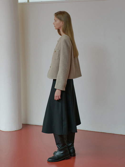 25FN high waist full skirt [BK]