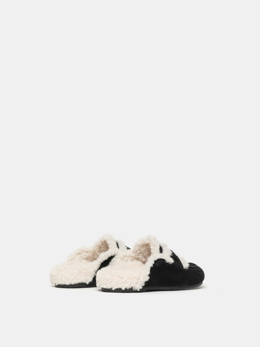 PAW Shearling 뮬 Black