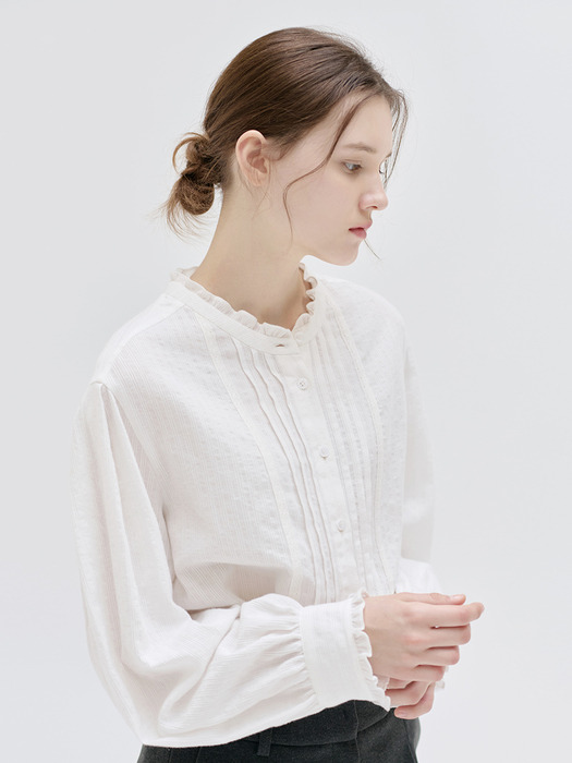 24WN frill point blouse [WH]