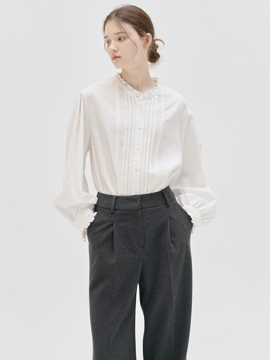 24WN frill point blouse [WH]