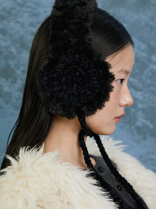 HANDICRAFT KNIT EARMUFF_BLACK