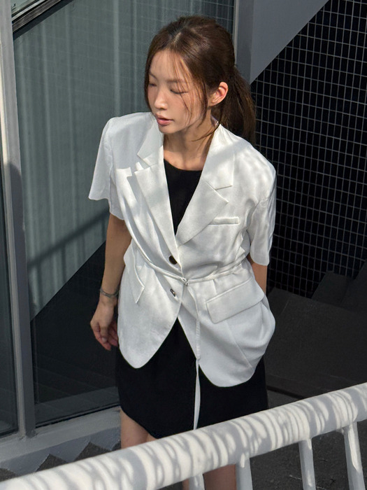 [단독][4차 리오더][SET-UP]엠마 린넨 스트랩 자켓 / EMMA LINEN STRAP JACKET_3colors